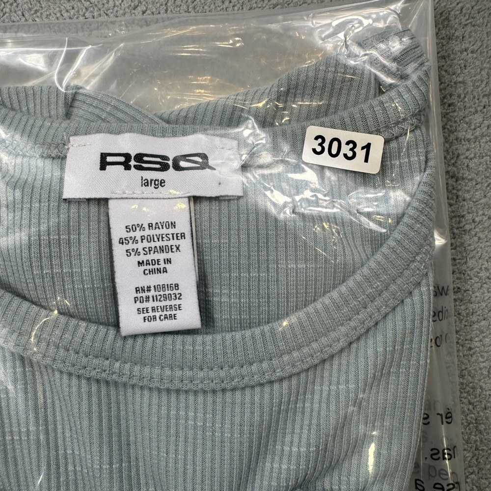 RSQ T Shirt Kids Girls Large Light Blue Ribbed Bow Detail Short Sleeve Top Tee - Picture 5 of 5